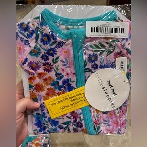 Little sleepies sweet pea floral zippy